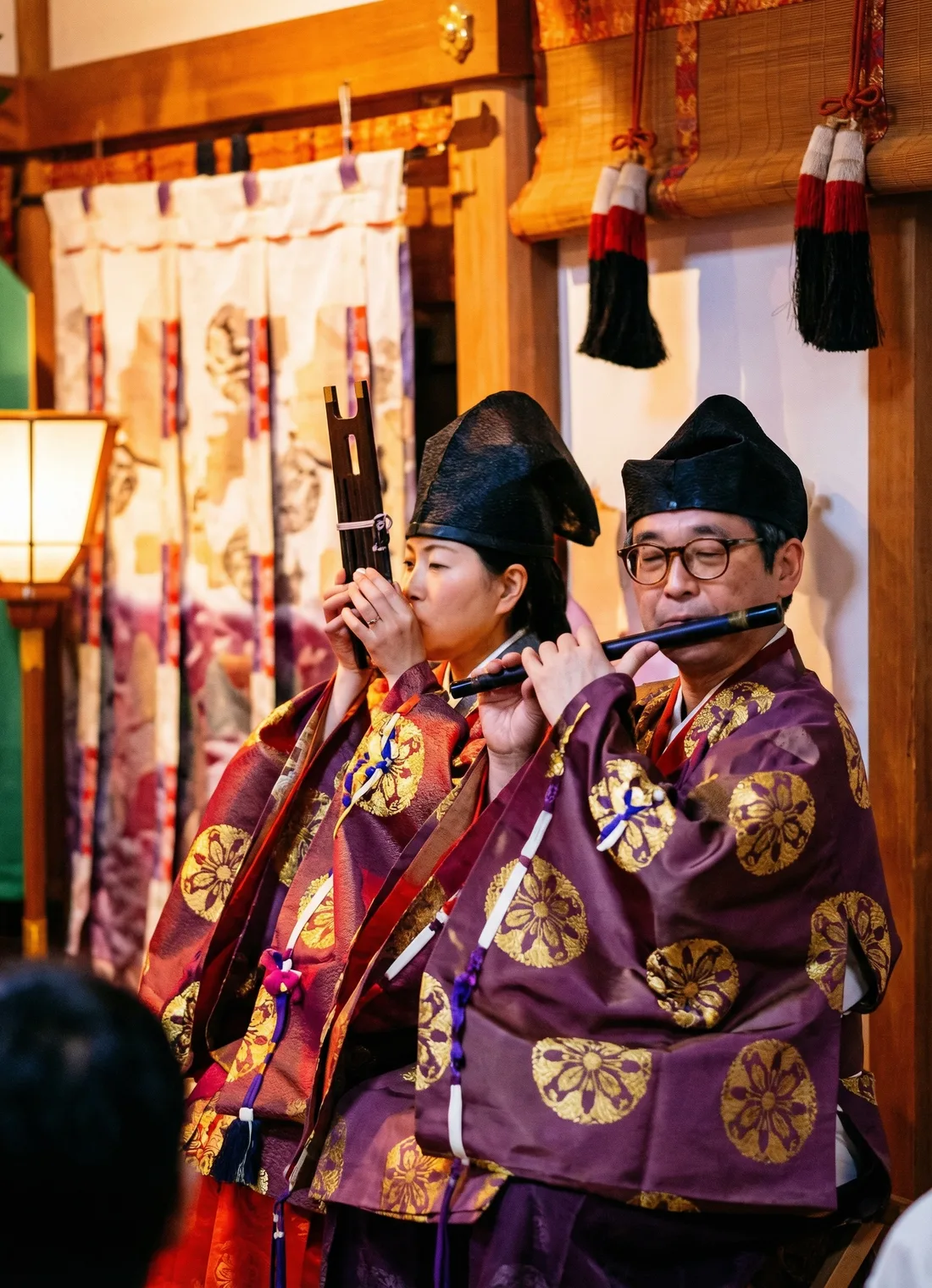 式中の雅楽の演奏